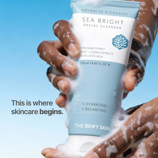 Sea Bright sulfate-free face cleanser by The Dewy Skin — red algae and lactic acid for bright, balanced skin