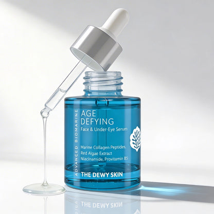 Age Defying marine collagen face and under-eye serum by The Dewy Skin — firms, plumps and reduces dark circles
